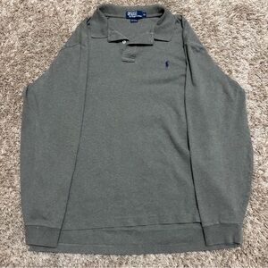 Grey Ralph Lauren Long Sleeve Polo Size XL